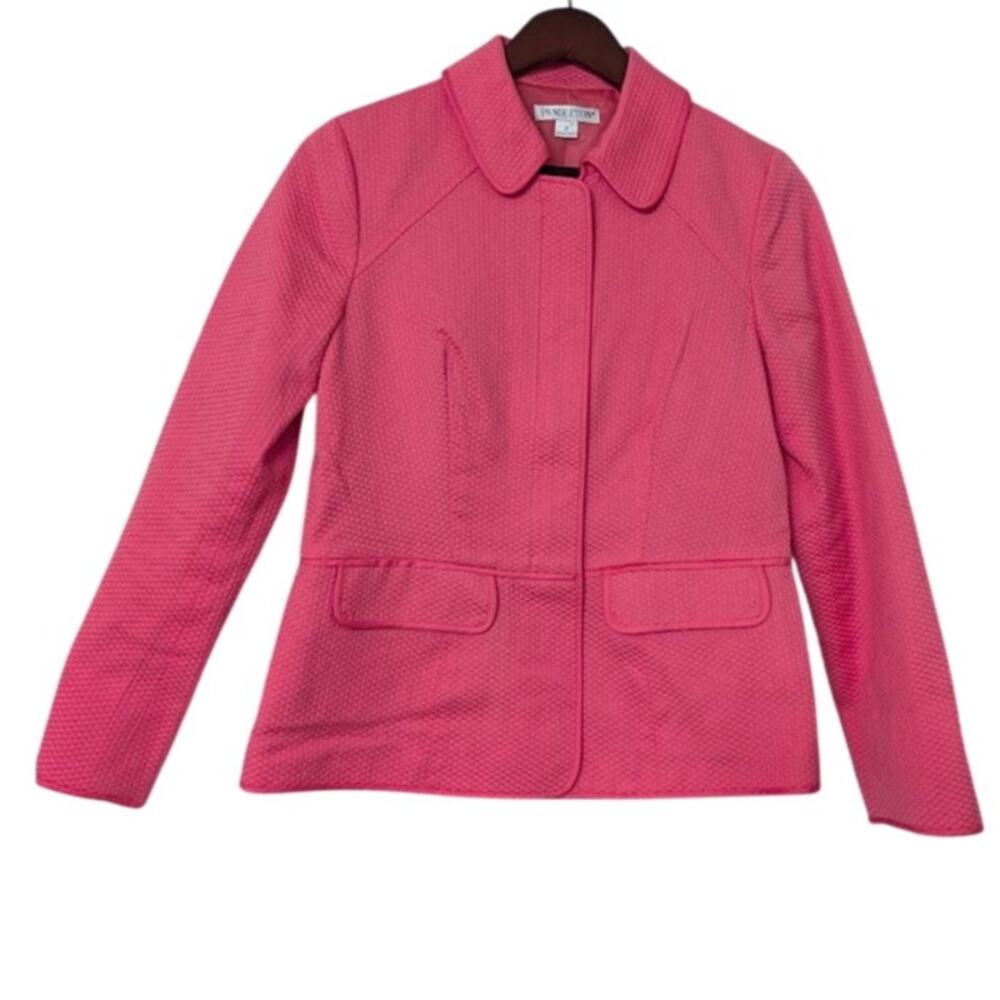 Pendleton Textured Pink Blazer Jacket 60s Retro Career Preppy Womens 6